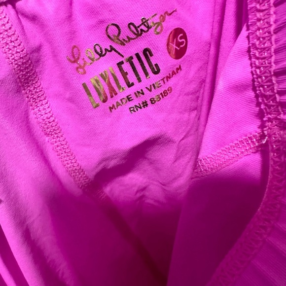 Lilly Pulitzer Weekend High-Rise Shorts Women's XS Shorts Pink Isle Luxletic - Picture 3 of 4